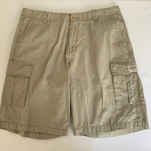 Salt Life Cargo Shorts Men 36 Khaki Tan Ripstop Cotton Fishing Gorpcore Coastal